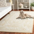 thumbnail image 3 of SAFAVIEH Ebony Aindreas Medallion Area Rug, Ivory/Gold, 6' x 6' Square, 3 of 11