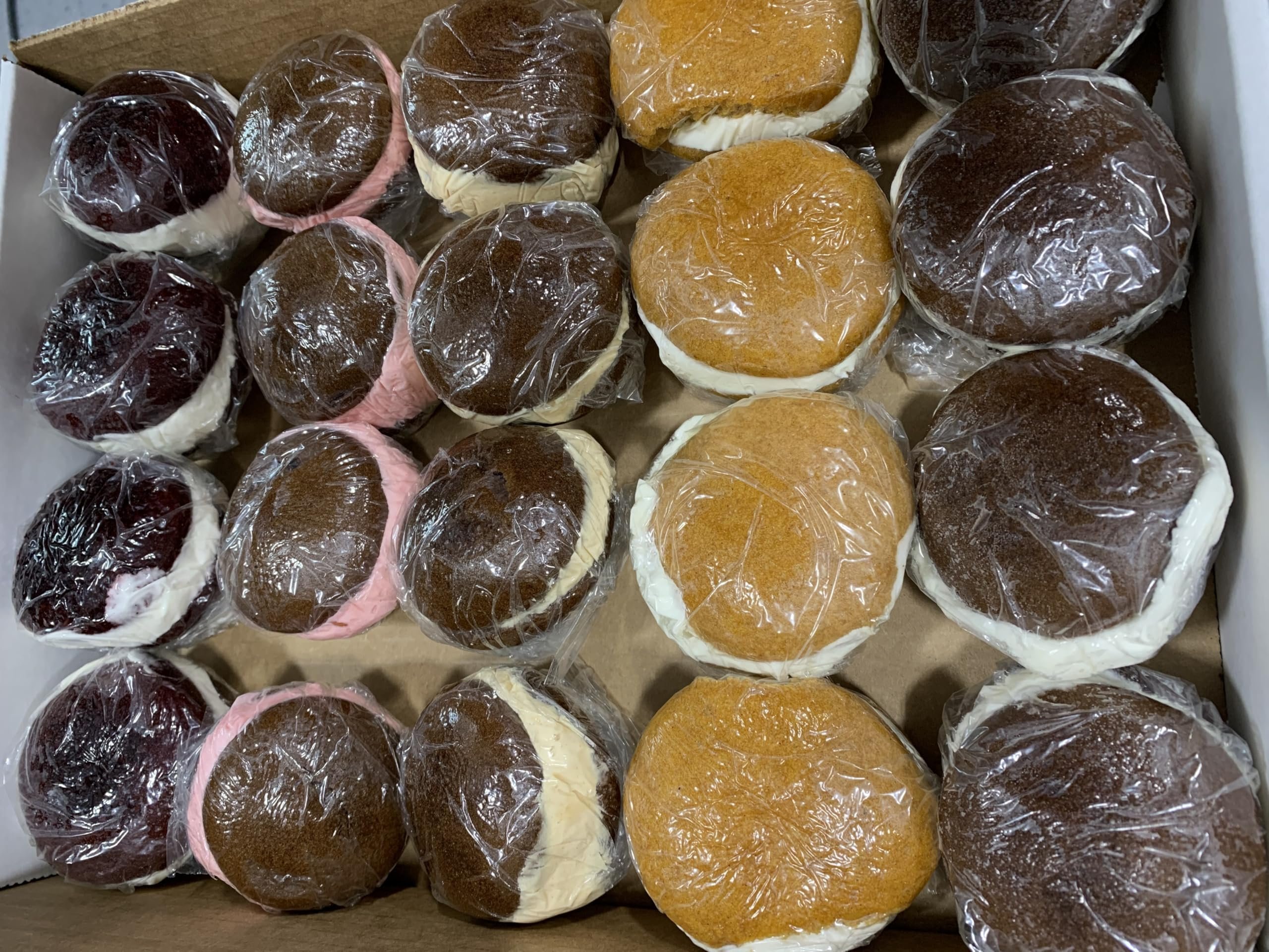 KauffmanTreats Lancaster County Amish-Style Homemade Mini Whoopie Pies Gobs Variety Box Pack of 20