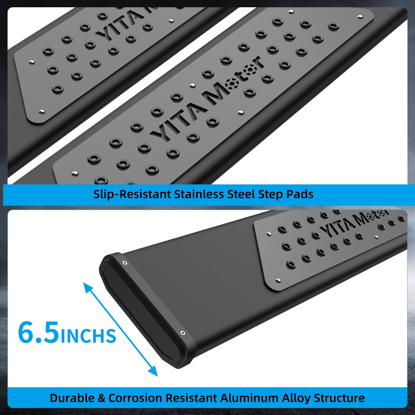 RVNI Running Board for 2019-2025 Dodge Ram 1500 Crew Cab New Body Style 6" Running Boards Nerf Bars Side Steps Black Textured