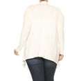 thumbnail image 4 of Women's Plus Size Casual Draped Open Front Long Sleeves Solid Cardigan, 4 of 5