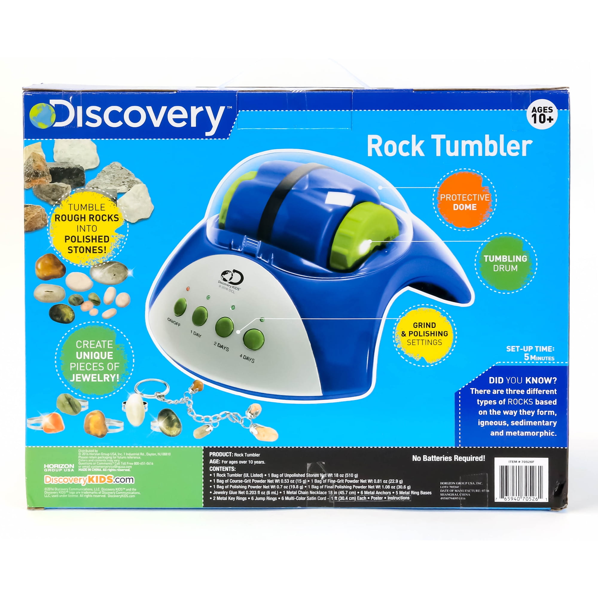 Discovery Kids Rock Tumbler Polisher Science fun for kids and rock
