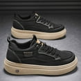 thumbnail image 5 of Men's & Slip-On Low-Top Chunky Platform Sneakers - All-Terrain Traction for Urban, Beach, Outdoor (Unisex) - Easy-Clean Thick-Soled All-Season Casual Shoes with PU Upper & Rubber Sole, Round Toe Fit, 5 of 10