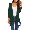 thumbnail image 2 of Delayuji Women's Cardigan Sweater Solid Color Fashion Casual 3/4 Sleeves Cardigans For Women Long Sleeve Cardigan, 2 of 6