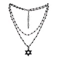 thumbnail image 2 of Gothic Necklace Women Halloween Necklace Black Moon Pendant with Multilayer Metal Chains Beads Bat Choker Necklace for Cosplay Costume Party, 2 of 8