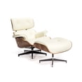 thumbnail image 1 of Charles Mid-century Top Grain Leather Lounge Chair & Ottoman Set, 1 of 2