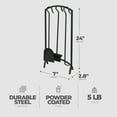 thumbnail image 2 of Panacea 4 Piece Arch Top Fireplace Tool Set w/Brush, Shovel, Poker & Stand, 2 of 6