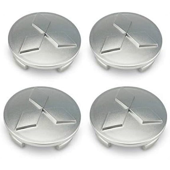 Jdmotive 60mm Wheel Covers & Hub Caps Silver fits Galant Mirage, 4 Pack