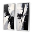 thumbnail image 3 of Designart "Finding Equilibrium Minimal Black and White Art I" Abstract Painting Framed Wall Art Set Of 2 - Modern Black Gallery Wall Frame Set For Home Decor, 3 of 6