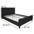 thumbnail image 5 of Emma + Oliver Queen Size Three Button Tufted Platform Bed in Black Fabric, 5 of 9