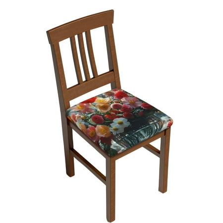 

Sigee Vibrant Bouquet Waterfall for Square Chair Cushion Covers for Furniture Protector Couch Cushion Slipcovers-Six Piece