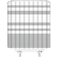 thumbnail image 3 of Black and White Striped Shower Curtain Boho Stripes Modern Simple Fabric Bathroom Curtains Decor Set with Hook(72" WX72 H), 3 of 6