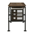 thumbnail image 4 of ACME Endang Wooden Top Writing Desk in Weathered Oak and Black, 4 of 7