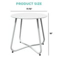 thumbnail image 3 of Grand Patio Outdoor&Indoor Steel Patio Side Table, Weather Resistant Outdoor Small Round End Table for Patio, Yard ,Balcony, Garden, Living Room, Bedroom,White, 3 of 9