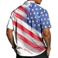 thumbnail image 4 of America 250 Years Button Down Shirts for Men American Flag Print Lapel Collar Short Sleeve Shirts Independence Day Patriotic Star Relaxed Fit Comfy T-Shirt, M, #01 White, 4 of 4