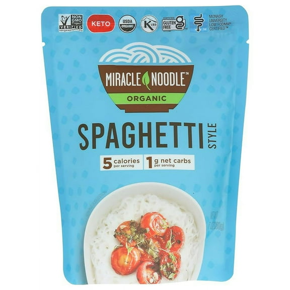 MIRACLE NOODLE Organic Ready To Eat Spaghetti Style Noodle, 7 OZ