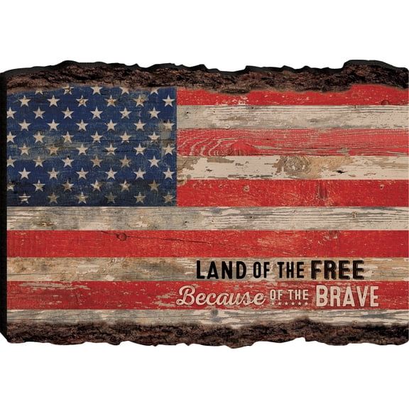 Sign-Barky-American Flag (6 x 4.25)