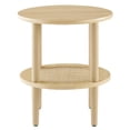 thumbnail image 2 of Mesa auxiliar redonda Table Modway Torus de madera de roble con ratán, 2 of 7