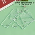 thumbnail image 3 of Toorise 7Pcs Acrylic Stamp Blocks Set with Grid Lines Wave Edge Clear Stamping Block Reusable Stamping Blocks Tools Smooth Surface Acrylic Stamp Block 7 Different Sizes, 3 of 10