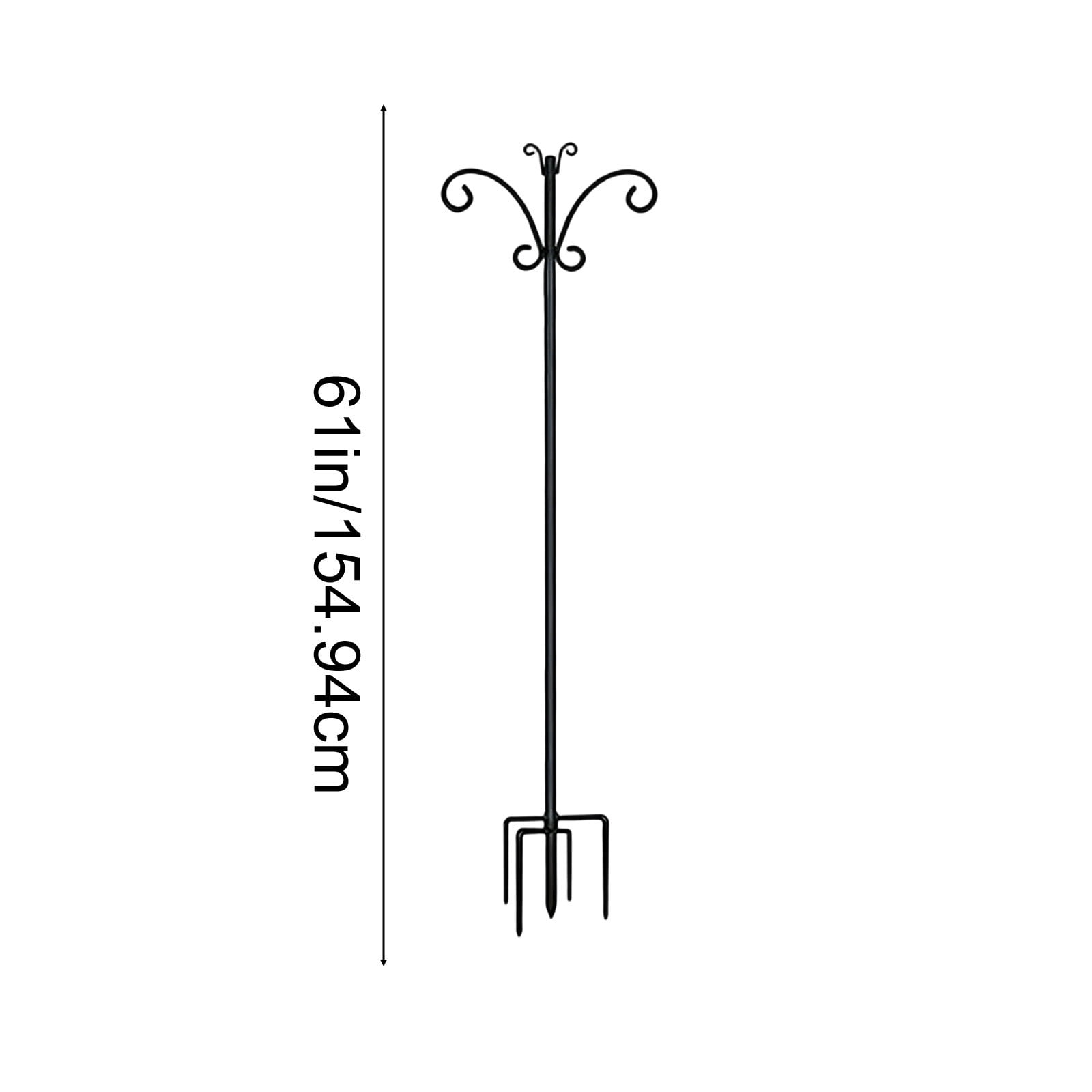 Kieccall Garden Shepherd Hook Adjustable Outdoor Plant Support Stake Multi Functional Bracket for Yard Patio Hummingbird Feeder Flower Pot Holding Decor Gift