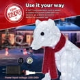 thumbnail image 3 of Lighted Polar Bear Family 2PCS - Large All-Weather Pre-Lit Outdoor Christmas Décor for Front Yard and Lawn with 140 Pre-Strung LED Lights, Zip Ties, Extension Cord, and Ground Stakes - Red/White, 3 of 9