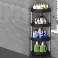 thumbnail image 6 of Dadiaei 4 Tier Corner Shelves for Living Room,Bedroom,Bathroom,Kitchen - Plastic Metal Splicing Storage Rack,Space-Saving Organizer,Durable Ground Cabinet for Home,Office,Shower (Organizador De Ducha), 6 of 6
