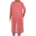 thumbnail image 3 of Women's Plus Size, Casual Long Open Front Drape Lightweight Duster Sweater Cardigan., 3 of 6