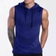 thumbnail image 2 of Camiseta con Capucha Casual Impresa para Hombres, Blusa sin Mangas con Cordón Deportivo para Gimnasio Y Desgaste Al Aire Libre, Top Atlético Transpirable, Sudadera Ligera, 2 of 5