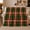Green Red Cream Tartan, variant on Green Tartan With Red And Cream Crossbars, Cozy Flannel Blanket with Traditional Tartan Plaid Print, Housewarming Gift for Traditional Plaid Enthusiasts, Home Decor for Bedroom and Living Room