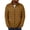 Khaki, variant on Men's Solid Color Pocket Jacket with Zipper Closure & Mock Neck - Constructed from Soft Polyester for Lightweight Comfort, Practical Pockets for Casual Outings & Layering