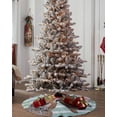 thumbnail image 4 of Spring Easter Bunny Christmas Tree Skirt 36 Inches Large Christmas Skirt Tree, Teal Striped Floral Botanical Tree Skirt Christmas Decorations for Fireplace Party Holidays Indoor Outdoor, 4 of 7
