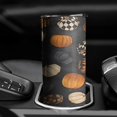 thumbnail image 3 of 20oz Patterned Pumpkins Halloween Pattern Skinny Tumblers Stainless Steel Tumbler with Lid and Straw,Vacuum Insulated Double Wall Travel Tumbler Cups with Cleaning Brush for Coffee,Tea, 3 of 6
