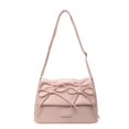 thumbnail image 3 of Bolsos de hombro de PU con lazo fruncido a la moda, bolso de mano con cierre de hilo sólido, gran oferta 2024, bolso de mujer de alta calidad, bolsos de señora, 3 of 5