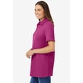 thumbnail image 3 of Woman Within Plus Size Perfect Short-Sleeve Polo Shirt, 3 of 6