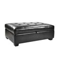 thumbnail image 1 of CorLiving Antonio Tufted Bonded Leather Ottoman, 1 of 4