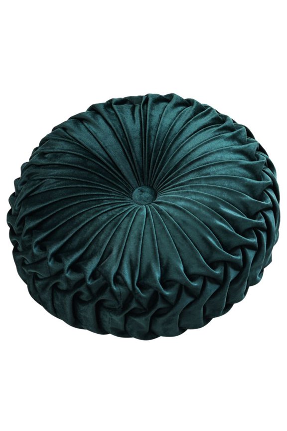 NEW YEARS CLEARANCE!Cushion Round Solid Color Pleated Floor Pillow Diameter 38 * 10CM