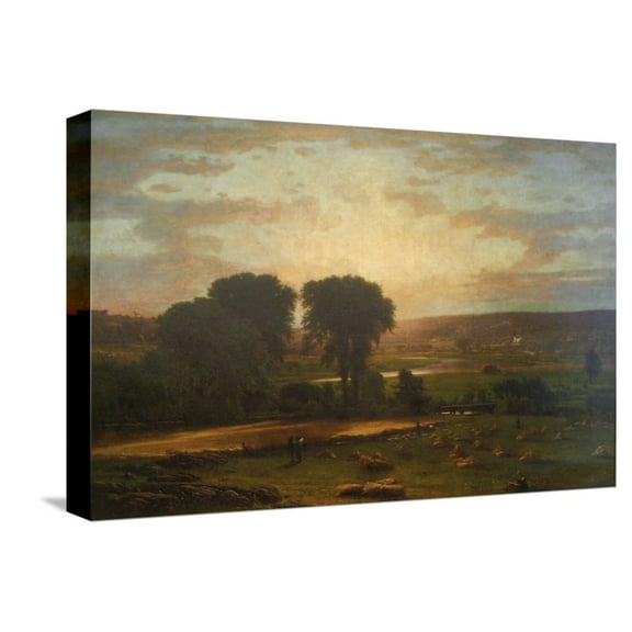 Art.com Peace and Plenty Stretched Canvas Print Wall Art by George Inness, 18" x 12"