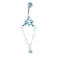 thumbnail image 2 of Designer Stainless Steel Sgss Curv Bb W Chain Drop Dangles 14G (1.6Mm) 13/32 (11 Mm) Diamond S Made In China -Jewelry By Sweet Pea Creations, 2 of 2