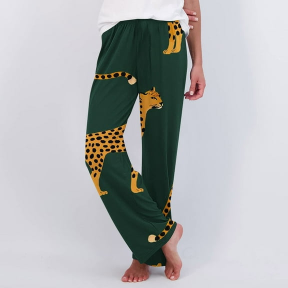SOOMLON Women Pajama Pants Long Cozy Funny Graphic Pajama Bottoms Adult Tall Warm Winter Lounge Sleepwear Pjs Pants Stretchy Cozy Straight Leg Pants Nightwear Colorful XL
