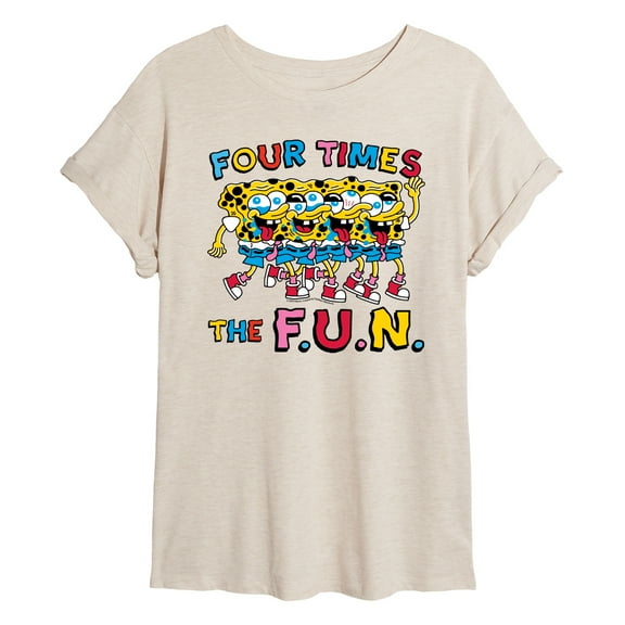 SpongeBob SquarePants - Four Times The Fun - Women's Oversized T-Shirt