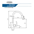 thumbnail image 4 of Cosmo Single-Handle Pull-Down Sprayer Kitchen Faucet with Ceramic Disc Valve in Brushed Nickel, 4 of 6