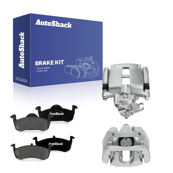 AutoShack Rear Brake Calipers   Premium Ceramic Brake Pads Replacement for 2013-2019 Lincoln MKT 6-PC Kit