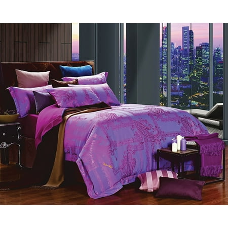 Dolce Mela Dm471k Jacquard Damask Luxury Bedding King Duvet Cover