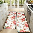 thumbnail image 4 of Kitchen Rugs Sets Of 2,Pioneer Flower Floral Print Pattern Anti Fatigue Kitchen Mat Rugs Non Slip Washable,Decorative Kitchen Floor Mats for Kitchen,Sink,Laundry,17"x47"+17"x47", 4 of 5