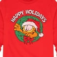 thumbnail image 3 of Garfield - Happy Holidays Wreath - Toddler And Youth Long Sleeve Graphic T-Shirt, 3 of 5