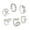 Steel Color, variant on 6PCS Summer Beach Holiday Jewelry Open Joint Rings Starfish Shell Design Sturdy Alloy Adjustable Rings Gift Set