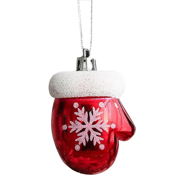 2 adornos navideños de plástico para árbol de Navidad, adornos navideños, adornos para árbol de Navidad