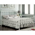 thumbnail image 5 of Furniture of America Hastin Metal Panel Bed, California King, Vintage White, 5 of 11
