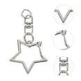 thumbnail image 2 of Shisuyan 60pcs DIY Star Shaped Spring Snap Keychain Clip Metal Swivel Clasp Snap Hook with Chain, 2 of 8