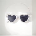 thumbnail image 4 of Gafas de sol ADE WU Corazón con perlas en forma de corazón para niños de 3 a 8 años, 4 of 7