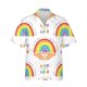 thumbnail image 3 of Camisetas con la bandera del arcoíris LGBT para hombres y mujeres, camisetas con estampado 3D, personalidad, solapa fresca, botón único, blusas de verano de manga corta, 3 of 5